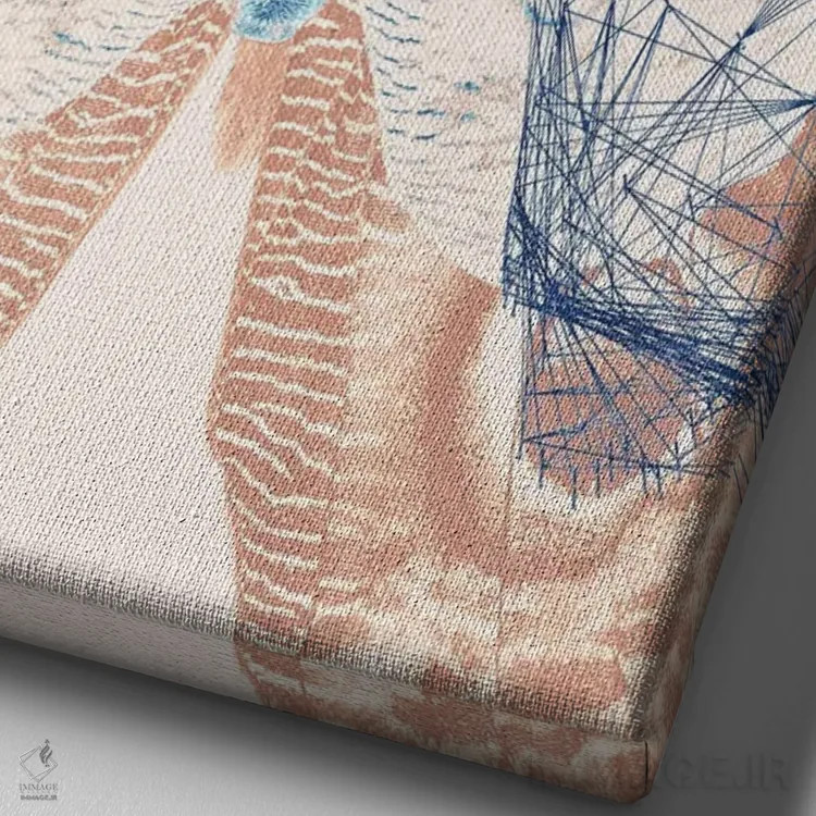 تابلو سهلتی پروانه II (نقاشی چندقسمتی) اثر ۳۳ استخوان شکسته - نمای نزدیک بافت بوم