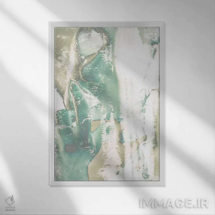 تابلو آبشسته II اثر ۳۳ استخوان شکسته - نمای قابدار سفید
