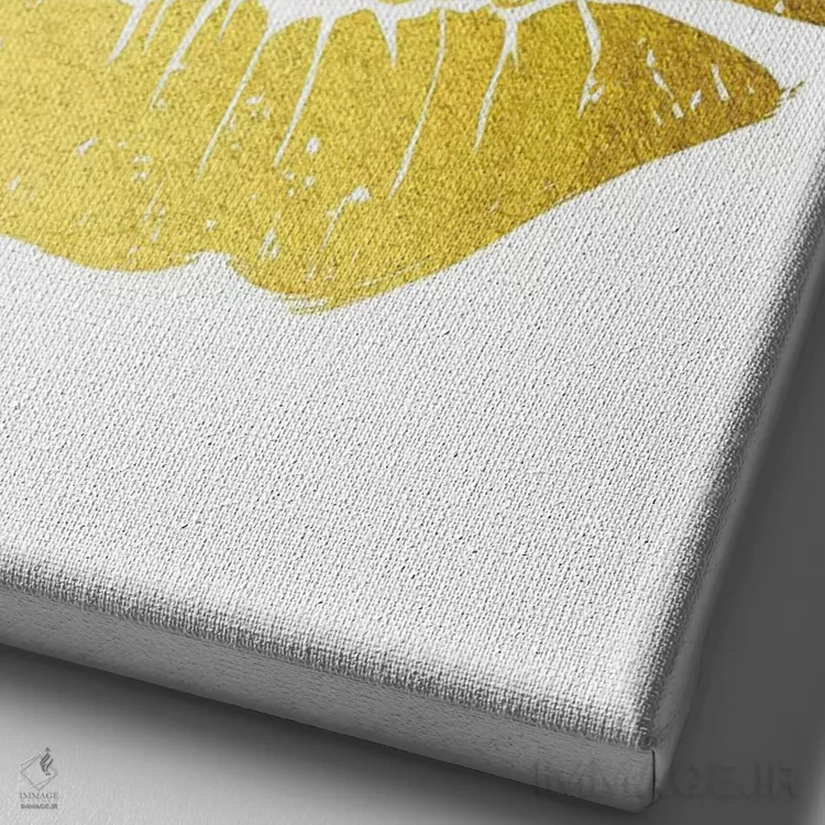 تابلو عشق طلایی II اثر ۳۳ استخوان شکسته - نمای نزدیک بافت بوم