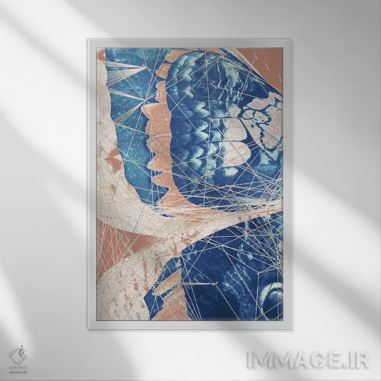 تابلو سهلتی پروانه I (نقاشی چندقسمتی) اثر ۳۳ استخوان شکسته - نمای قابدار سفید