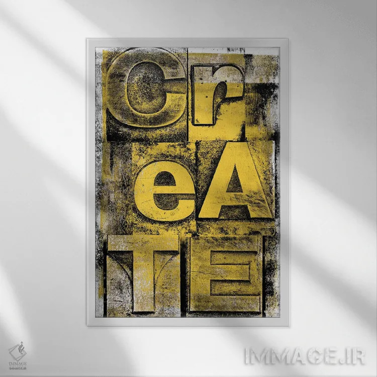 تابلو آفرینش ۰۲ اثر ۳۳ استخوان شکسته - نمای قابدار سفید