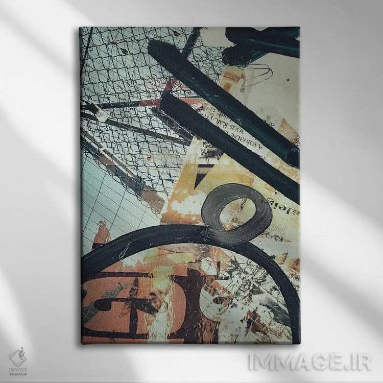 تابلو خیابانهای فراموششده اثر ۳۳ استخوان شکسته - نمای روبهرو روی دیوار