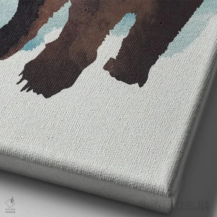 تابلو بزرگ رویا ببین اثر ۳۳ استخوان شکسته - نمای نزدیک بافت بوم