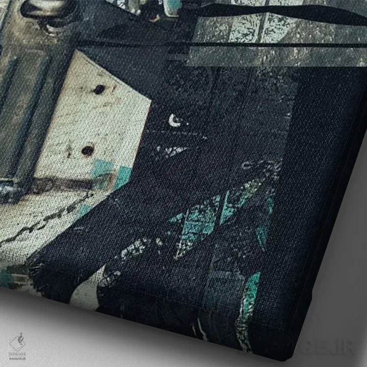 تابلو خیابانهای فراموششده اثر ۳۳ استخوان شکسته - نمای نزدیک بافت بوم