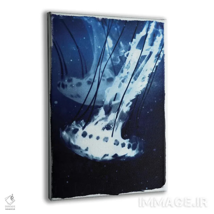 تابلو عروس دریایی نیلی اثر ۳۳ استخوان شکسته - نمای پرسپکتیو محصول