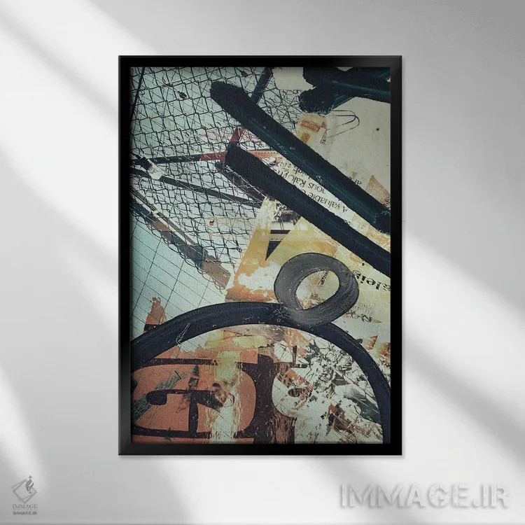 تابلو خیابانهای فراموششده اثر ۳۳ استخوان شکسته - نمای قابدار مشکی