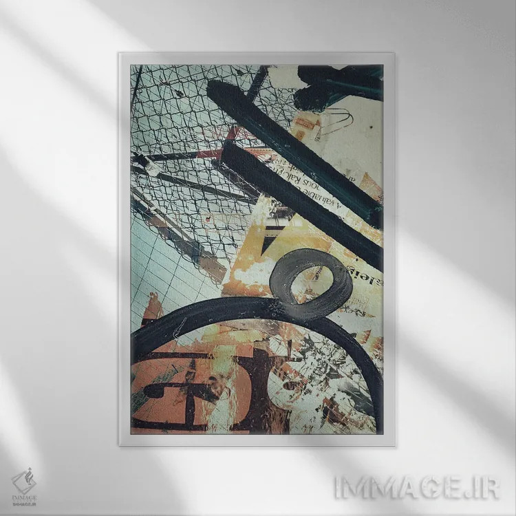 تابلو خیابانهای فراموششده اثر ۳۳ استخوان شکسته - نمای قابدار سفید