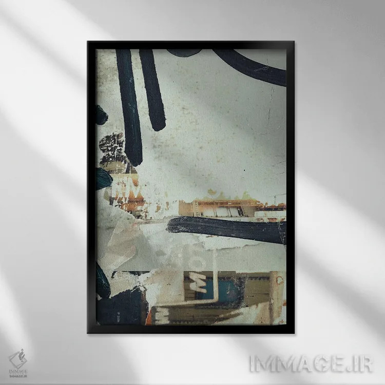 تابلو خیابانهای فراموششده اثر ۳۳ استخوان شکسته - نمای قابدار مشکی