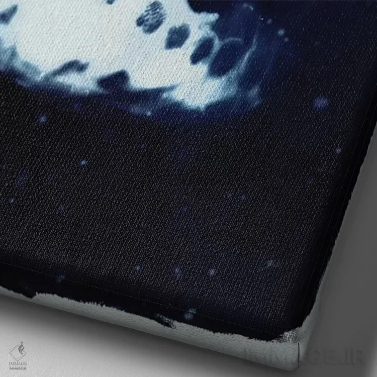 تابلو عروس دریایی نیلی اثر ۳۳ استخوان شکسته - نمای نزدیک بافت بوم