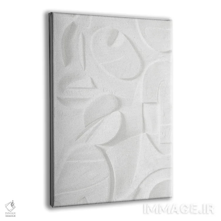 تابلو گلهای مدرن میانه قرن در سفید I اثر ۳۳ استخوان شکسته - نمای پرسپکتیو محصول