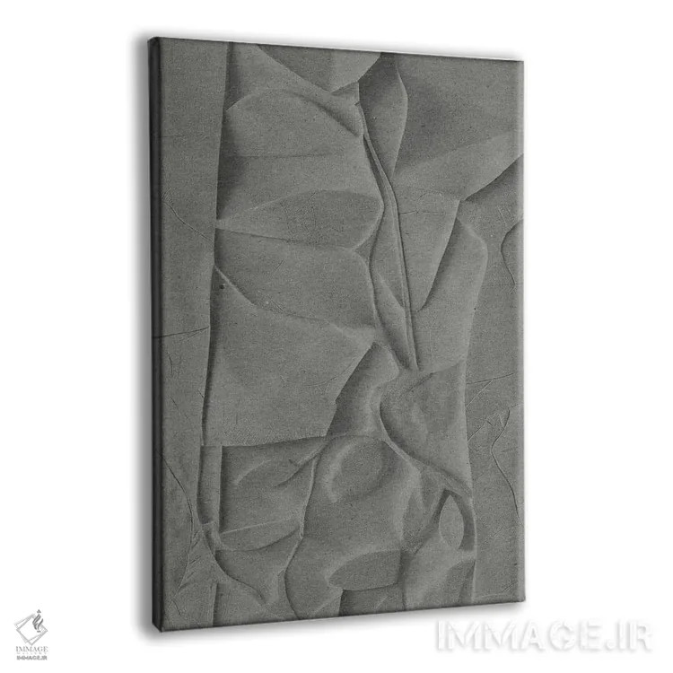 تابلو گلهای مدرن میانه قرن در خاکستری I اثر ۳۳ استخوان شکسته - نمای پرسپکتیو محصول