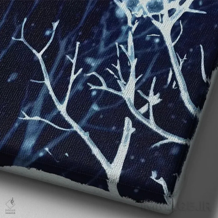 تابلو اسب دریایی نیلی اثر ۳۳ استخوان شکسته - نمای نزدیک بافت بوم