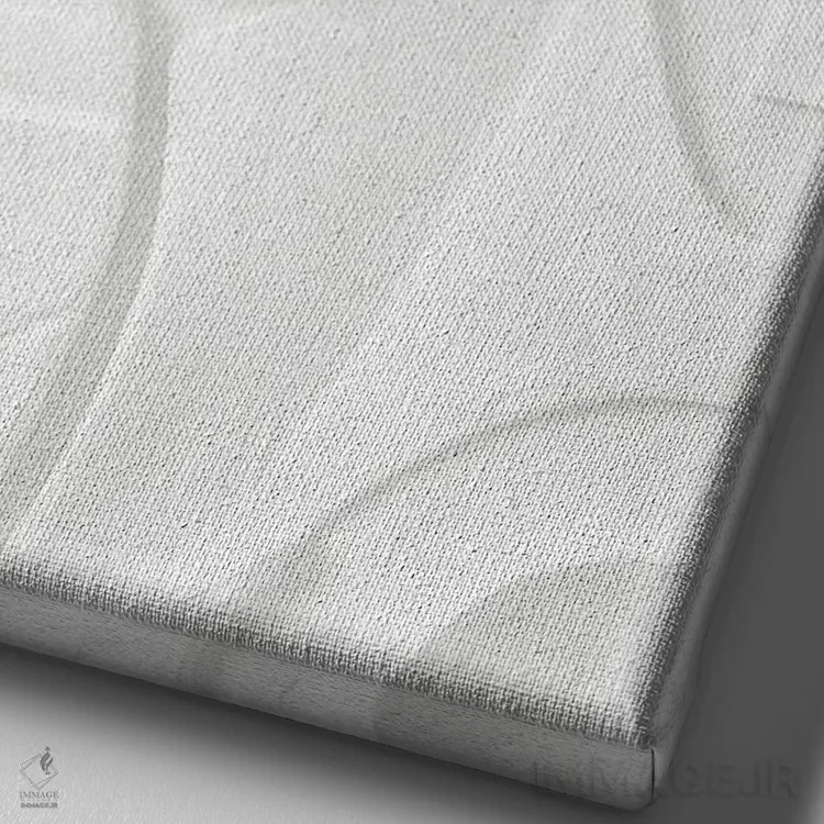 تابلو گلهای مدرن میانه قرن در سفید I اثر ۳۳ استخوان شکسته - نمای نزدیک بافت بوم