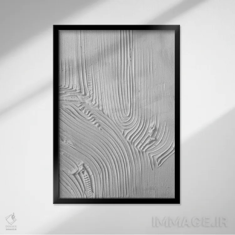 تابلو ماسهٔ شانهزده در سفید اثر ۳۳ استخوان شکسته - نمای قابدار مشکی