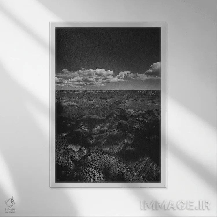 تابلو دره گراند کانیون III (آمریکا) اثر ۳۳ استخوان شکسته - نمای قابدار سفید