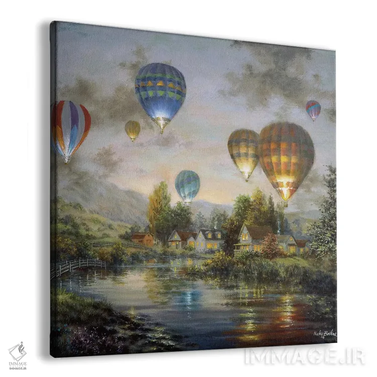 تابلو درخشش بالن اثر نیکی بومه - نمای پرسپکتیو محصول