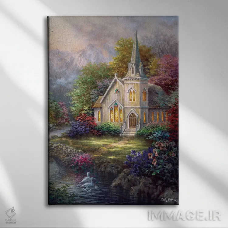 تابلو آرامش اثر نیکی بومه - نمای روبهرو روی دیوار