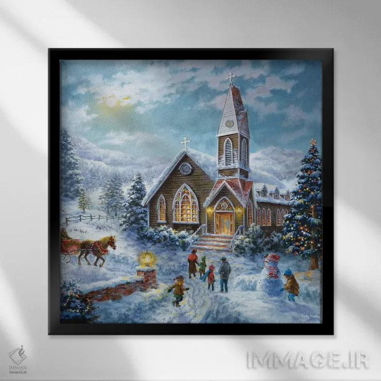 تابلو Children Play,والباور دعا میکنند، کودکان بازی اثر نیکی بومه - نمای قابدار مشکی