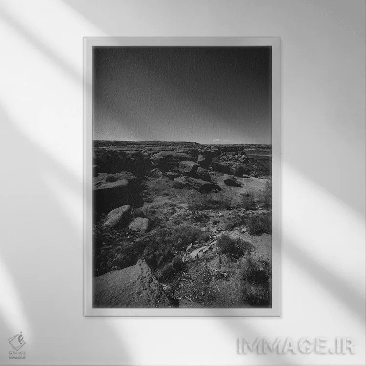 تابلو دره گراند کانیون XVIII (آمریکا) اثر ۳۳ استخوان شکسته - نمای قابدار سفید