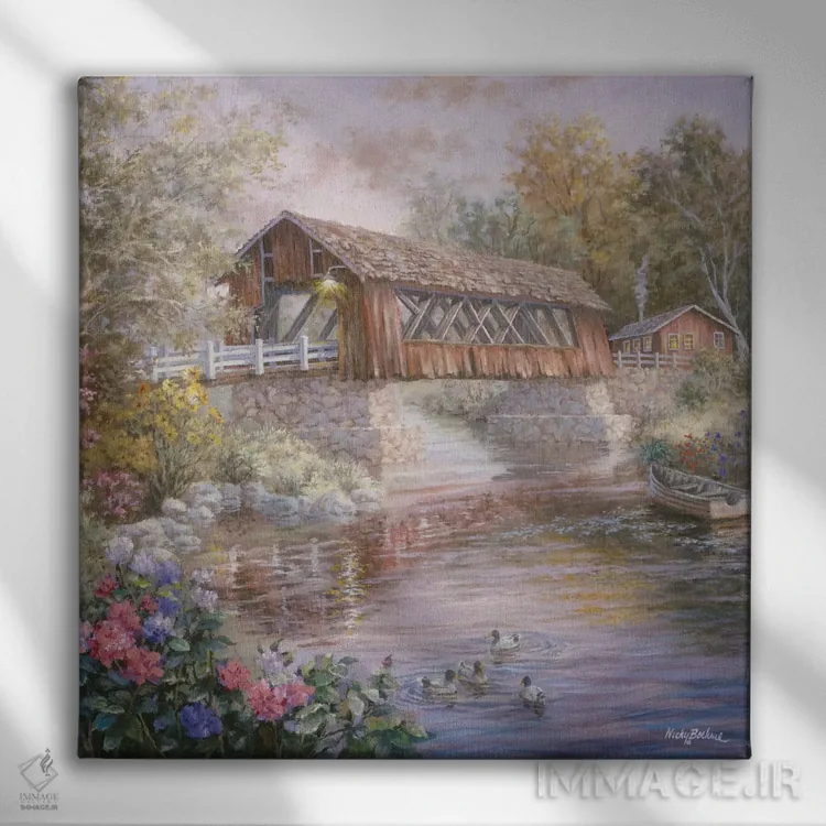 تابلو خیابان اصلی روستا اثر نیکی بومه - نمای روبهرو روی دیوار