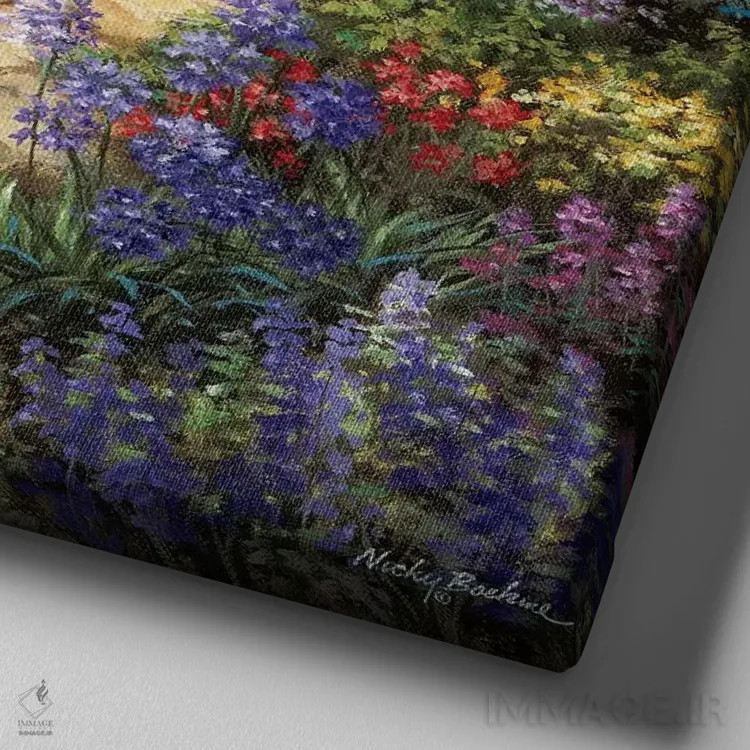 تابلو دروازهای به افسون اثر نیکی بومه - نمای نزدیک بافت بوم