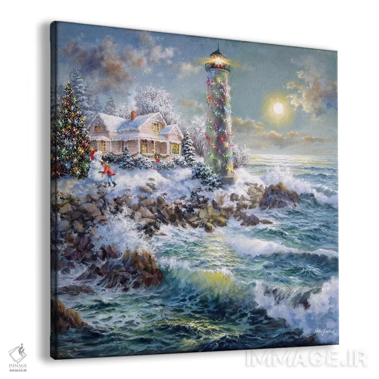 تابلو شادی نزد فانوس دریایی اثر نیکی بومه - نمای پرسپکتیو محصول