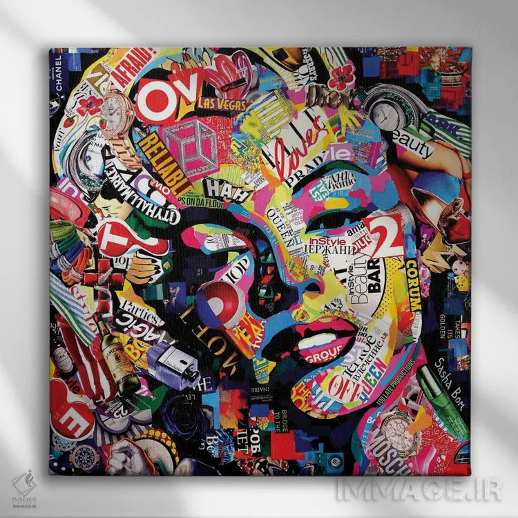 تابلو مرلین (نام شخص) اثر ساشا بوم - نمای روبهرو روی دیوار