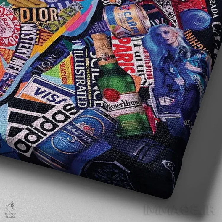 تابلو یکی از بستگان اثر ساشا بوم - نمای نزدیک بافت بوم