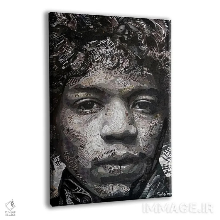 تابلو جیمی هندریکس (موسیقیدان) اثر ساشا بوم - نمای پرسپکتیو محصول