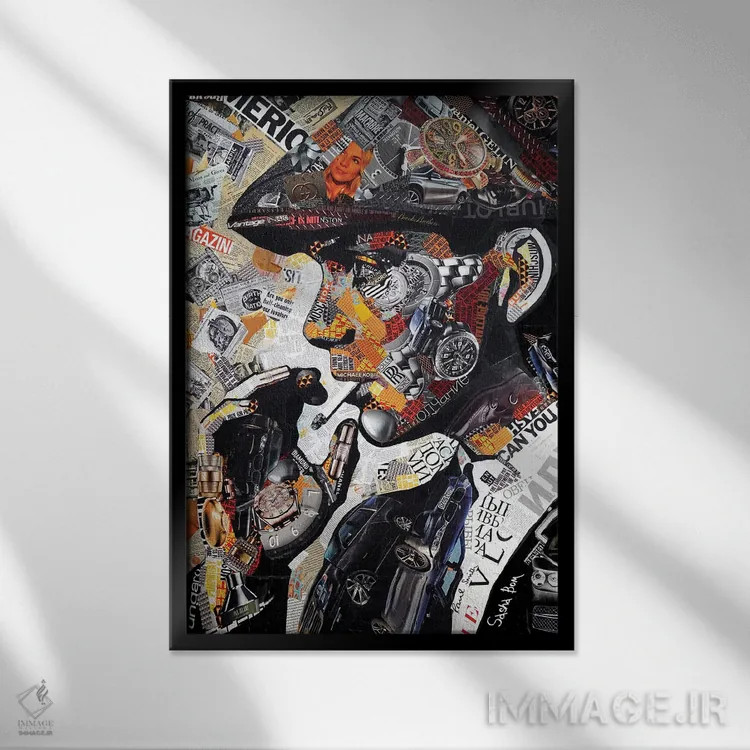 تابلو پیکی بلایندرز (سریال) اثر ساشا بوم - نمای قابدار مشکی