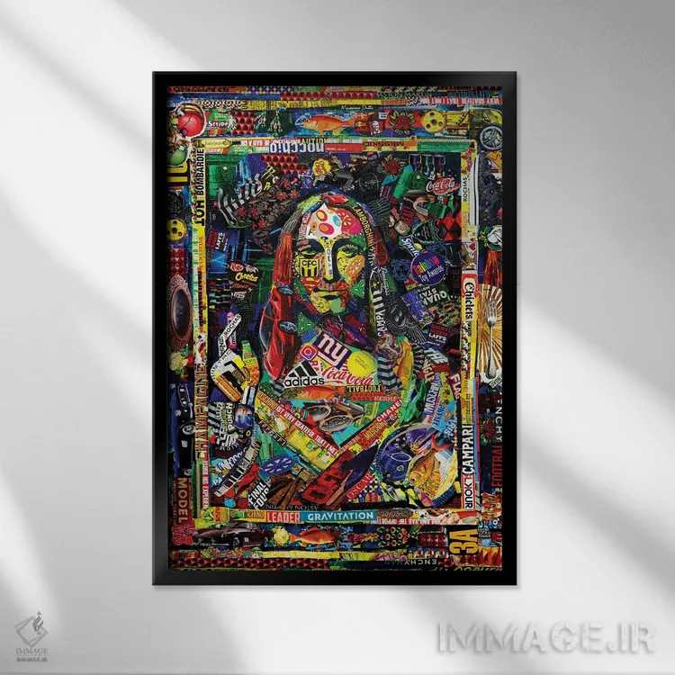 تابلو اسویآر سیاناسامآراستی (نام اختصاری/مبهم) اثر ساشا بوم - نمای قابدار مشکی