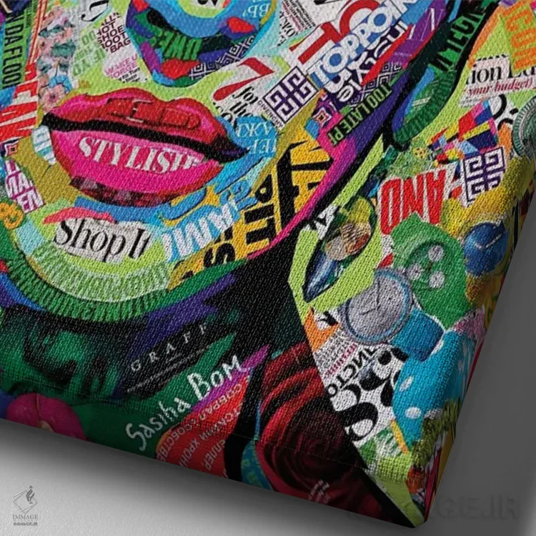 تابلو زنده باد مکزیک اثر ساشا بوم - نمای نزدیک بافت بوم