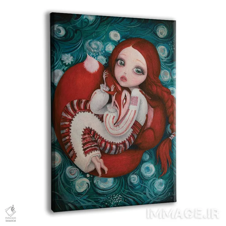 تابلو در آغوش کشیدن راهنمای روحیام اثر آدریان بوردَا - نمای پرسپکتیو محصول