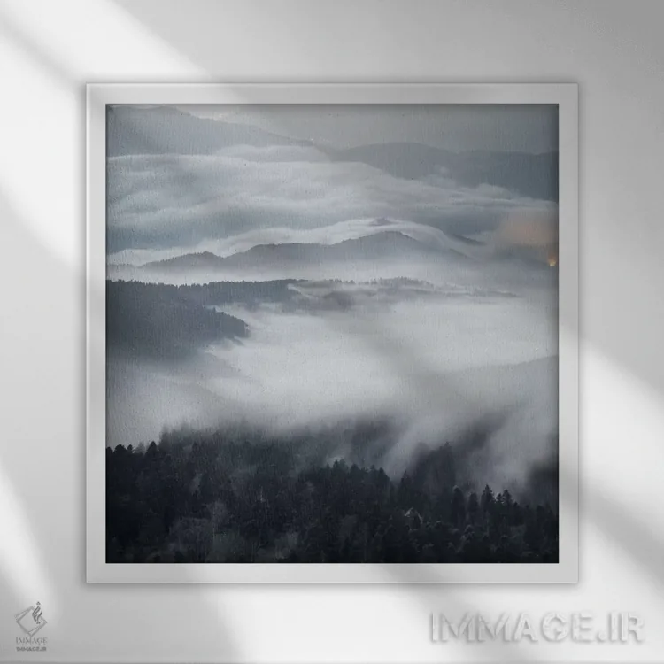 تابلو طلوع جادویی اثر آدریان بوردَا - نمای قابدار سفید