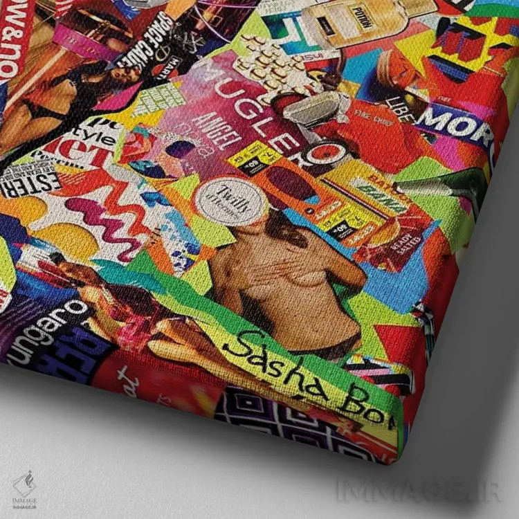 تابلو پایین نزد تام اثر ساشا بوم - نمای نزدیک بافت بوم