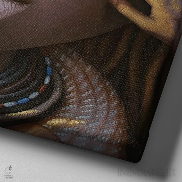 تابلو زیبایی جهان را نجات خواهد داد دو اثر آدریان بوردَا - نمای نزدیک بافت بوم