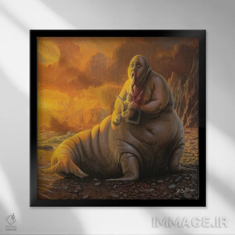 تابلو فراتر از اصل لذت اثر آدریان بوردَا - نمای قابدار مشکی