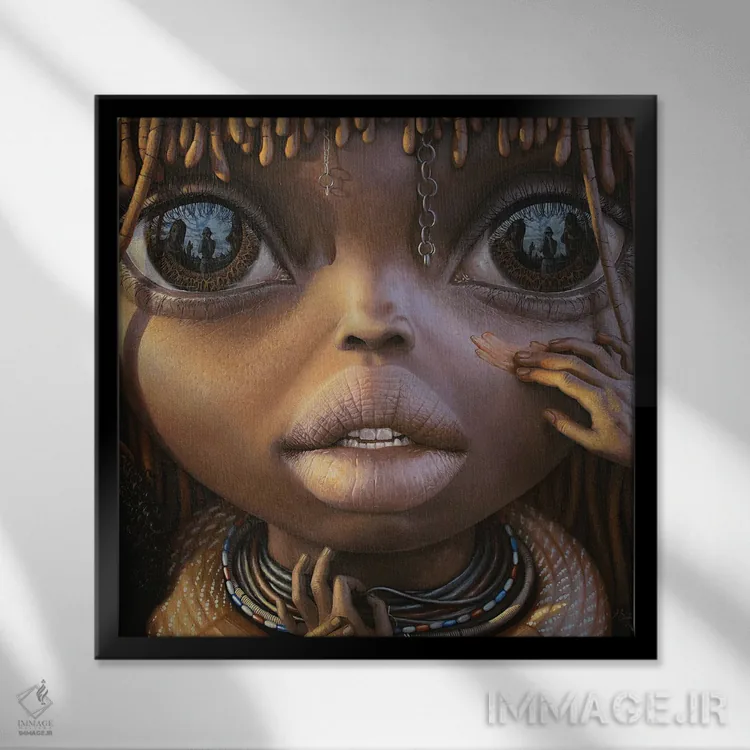 تابلو زیبایی جهان را نجات خواهد داد دو اثر آدریان بوردَا - نمای قابدار مشکی