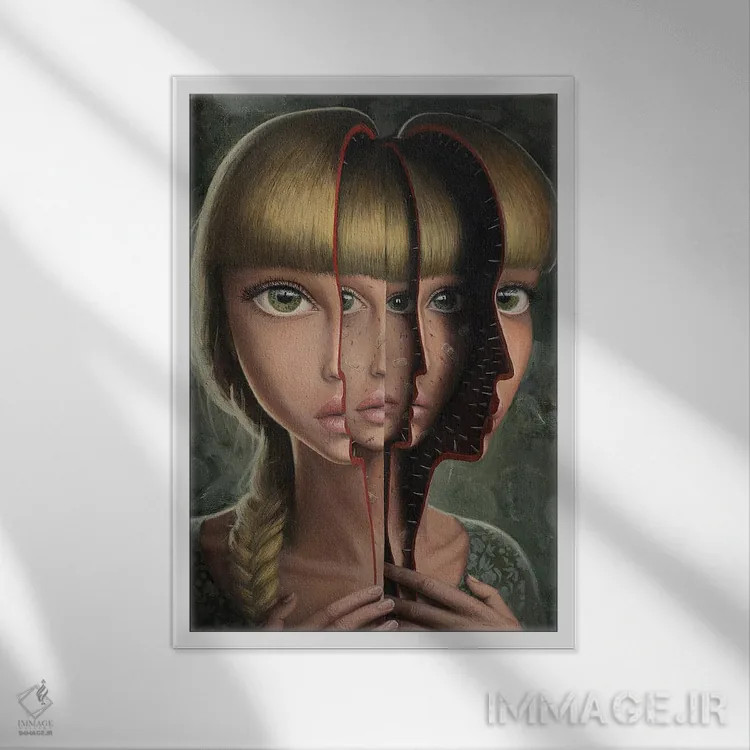 تابلو روزی خودم را خواهم گشود اثر آدریان بوردَا - نمای قابدار سفید