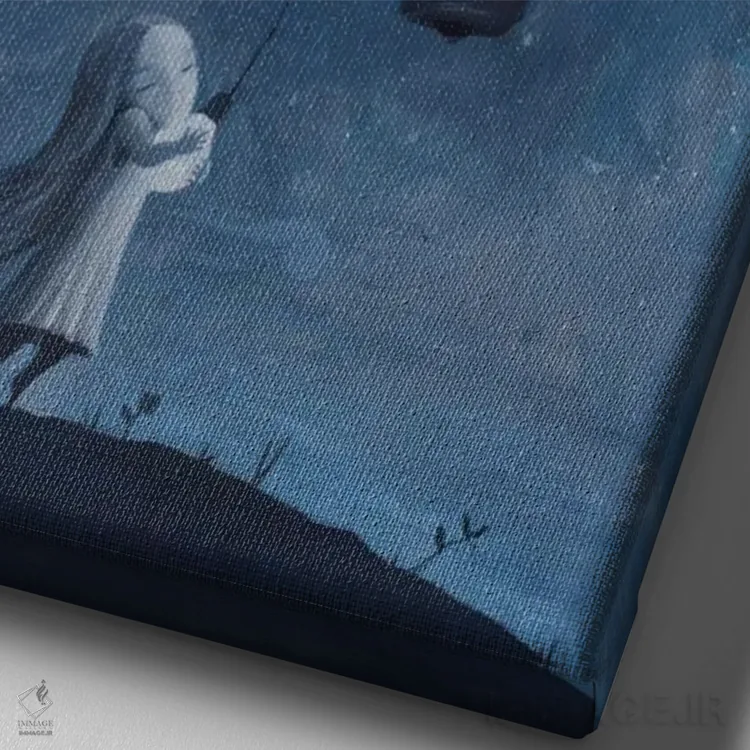 تابلو او درخشانترین ستاره را به من داد اثر آدریان بوردَا - نمای نزدیک بافت بوم