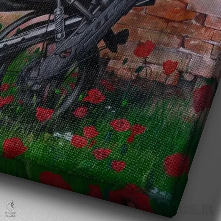 تابلو آوازی به جای بوسه اثر آدریان بوردَا - نمای نزدیک بافت بوم