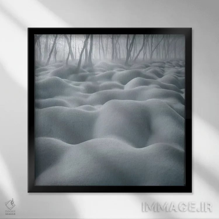 تابلو شنزار (تپههای شنی) اثر آدریان بوردَا - نمای قابدار مشکی