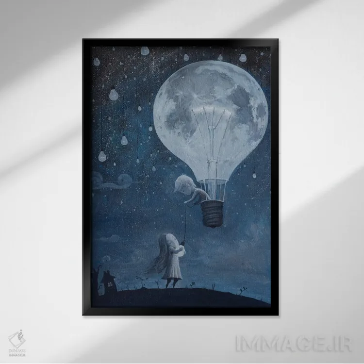 تابلو او درخشانترین ستاره را به من داد اثر آدریان بوردَا - نمای قابدار مشکی