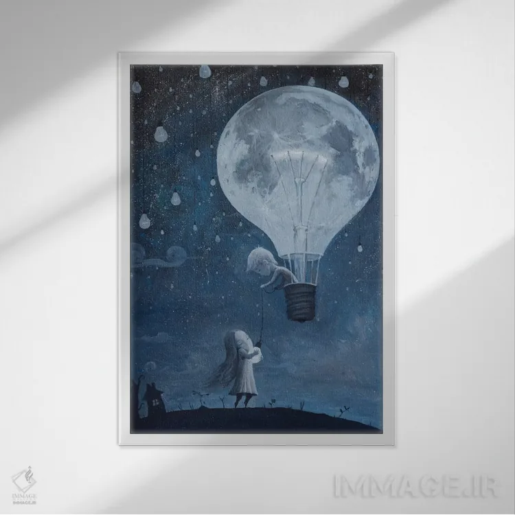 تابلو او درخشانترین ستاره را به من داد اثر آدریان بوردَا - نمای قابدار سفید