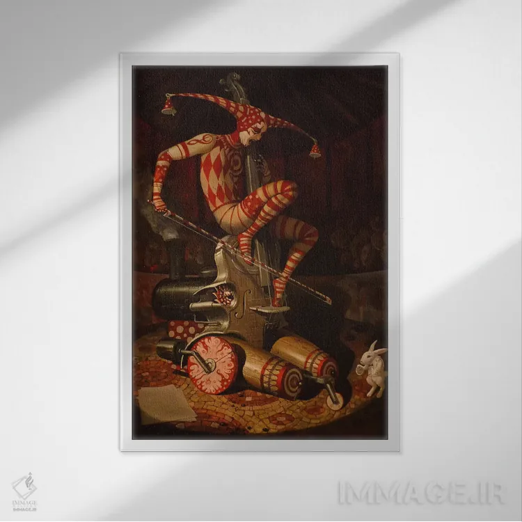 تابلو قارچ آگاریک مرد پرنده هلندی (افسانه) اثر آدریان بوردَا - نمای قابدار سفید