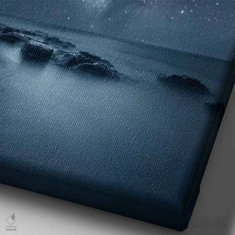 تابلو آسمان شب اثر آدریان بوردَا - نمای نزدیک بافت بوم