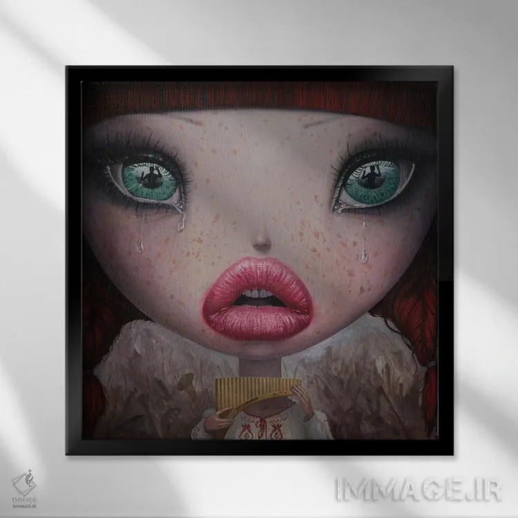 تابلو شدت اثر آدریان بوردَا - نمای قابدار مشکی