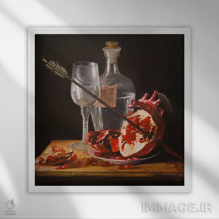 تابلو عشق آهسته میکشد یک اثر آدریان بوردَا - نمای قابدار سفید