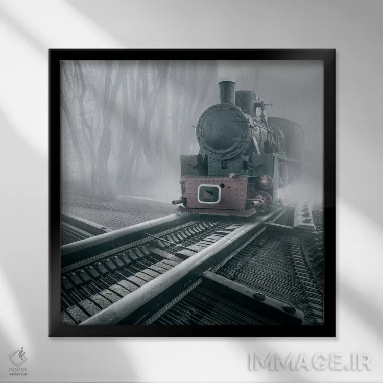 تابلو ردپاهای عاشقانه اثر آدریان بوردَا - نمای قابدار مشکی