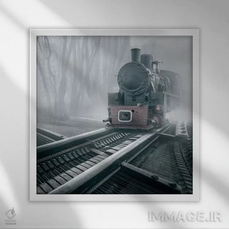 تابلو ردپاهای عاشقانه اثر آدریان بوردَا - نمای قابدار سفید